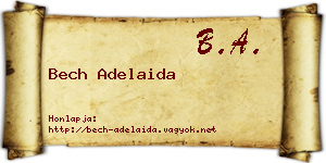 Bech Adelaida névjegykártya